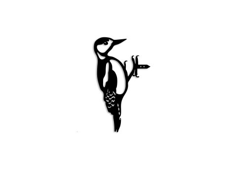 WALLXPERT Decorative Object figura Bird On The Branch 01 Black