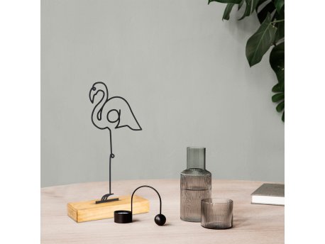 WALLXPERT Decorative Object figura Stork Black