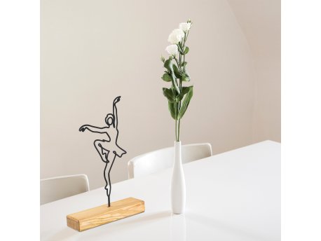 WALLXPERT Decorative Object figura Ballerina Black