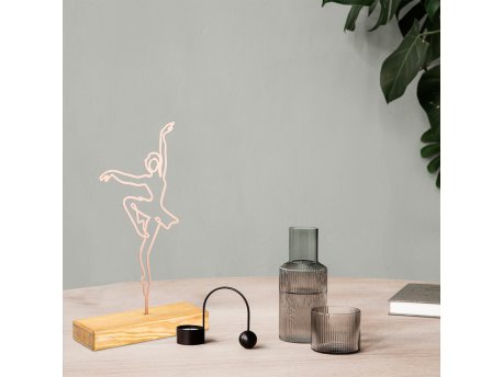 WALLXPERT Decorative Object figura Ballerina Copper