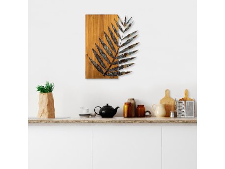 WALLXPERT Dekorativni drveni zidni pribor multicolor Leaf 3