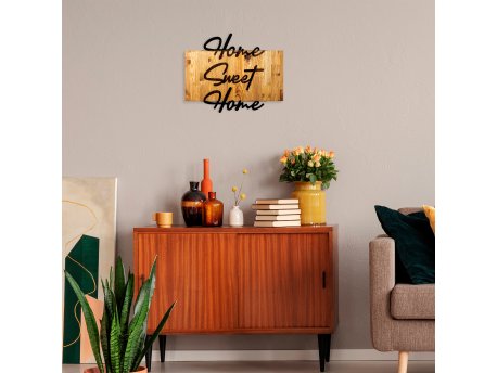 WALLXPERT Dekorativni drveni zidni pribor Home Sweet Home