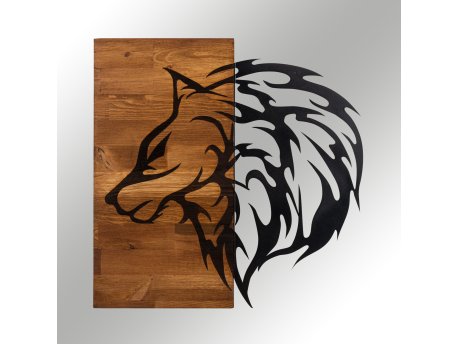 WALLXPERT Dekorativni drveni zidni pribor Wolf2