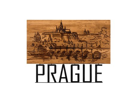 WALLXPERT Dekorativni drveni zidni pribor Prague