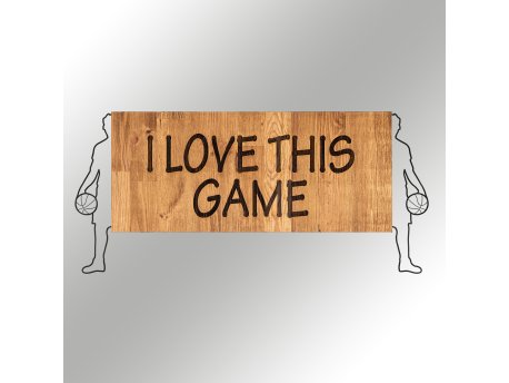 WALLXPERT Dekorativni drveni zidni pribor I Love Thıs Game