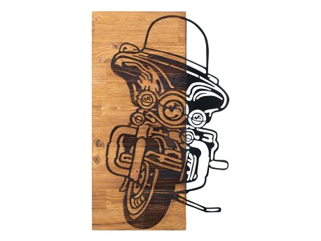 WALLXPERT Dekorativni drveni zidni pribor Chopper 1