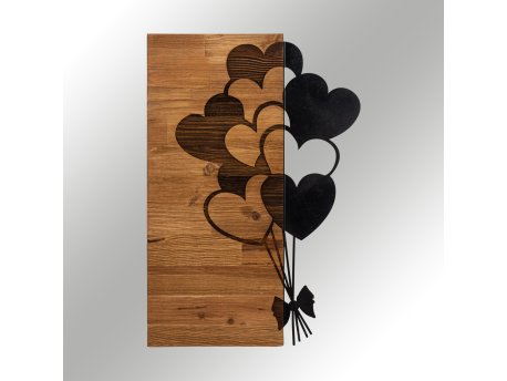WALLXPERT Dekorativni drveni zidni pribor Love