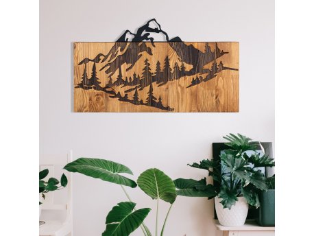 WALLXPERT Dekorativni drveni zidni pribor Nature