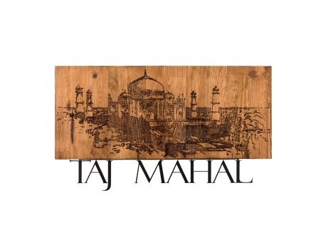 WALLXPERT Dekorativni drveni zidni pribor Taj Mahal