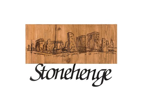 WALLXPERT Dekorativni drveni zidni pribor Stonehenge