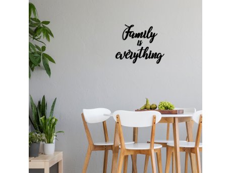 WALLXPERT Dekorativni drveni zidni pribor Family Is Everything