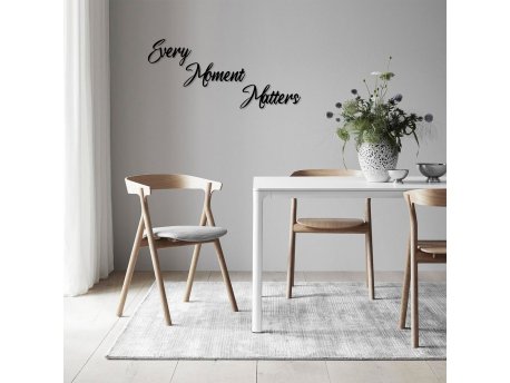 WALLXPERT Dekorativni drveni zidni pribor Every Moment Matters