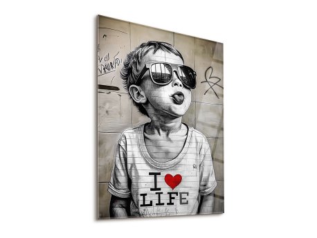 WALLXPERT Dekorativna slika od kaljenog stakla Sarcastic Look 30 x 43