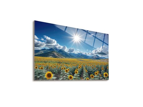 WALLXPERT Dekorativna slika od kaljenog stakla Sunny 43 x 30