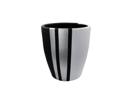 WALLXPERT Decorative Pot Pietra 36 Black Grey