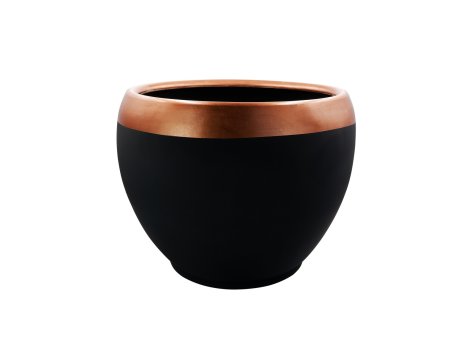 WALLXPERT Decorative Pot Sirius 31 Black Brown