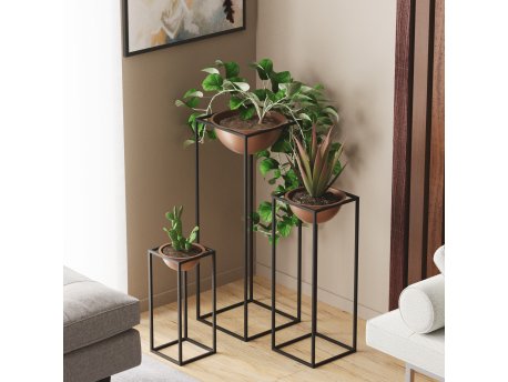 WALLXPERT Decorative Pot crno - bakar saksije GED 019 B