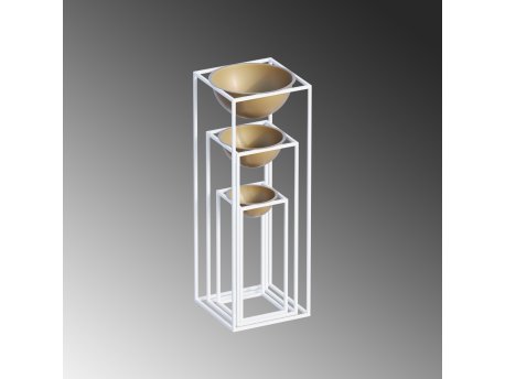 WALLXPERT Decorative Pot belo - zlatne saksije GED 019 C