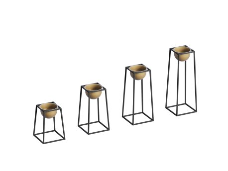 WALLXPERT Decorative Pot crno - zlatne saksije GED 018 A