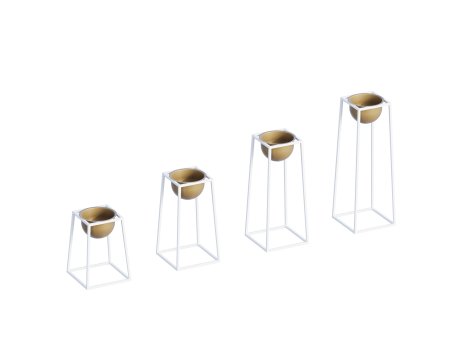 WALLXPERT Decorative Pot belo - zlatne saksije GED 018 C
