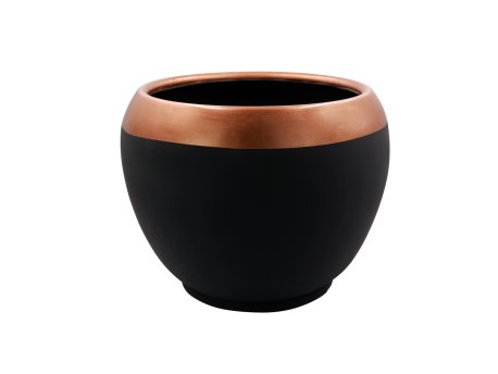 WALLXPERT Decorative Pot Sirius 23 Black Brown