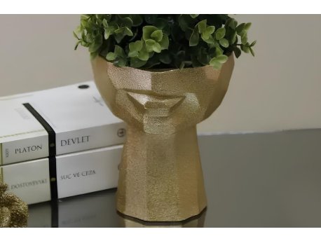 WALLXPERT Decorative Pot keramička saksija zlatne boje CY0461