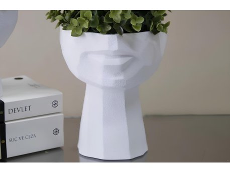 WALLXPERT Decorative Pot bela keramička vaza CY0463