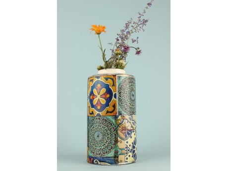 WALLXPERT Decorative Pot multicolor keramička vaza YL692