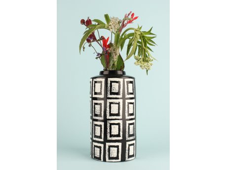 WALLXPERT Decorative Pot keramička crno bela vaza YL710