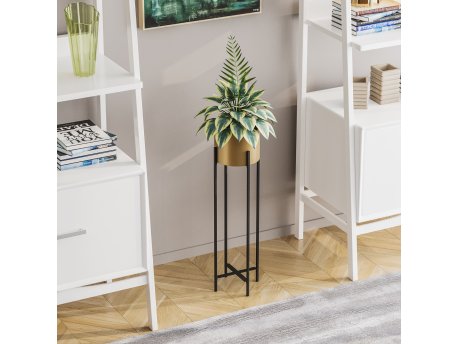 WALLXPERT Decorative Pot zlatno crna saksija GED 025 A