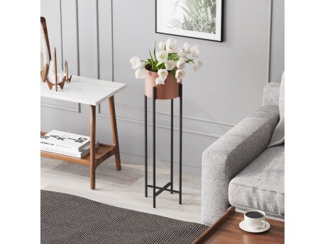 WALLXPERT Decorative Pot bakar crna saksija GED 025 B