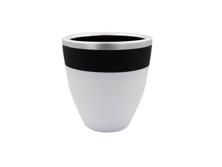 WALLXPERT Decorative Pot saksija Pietra 15 Black White