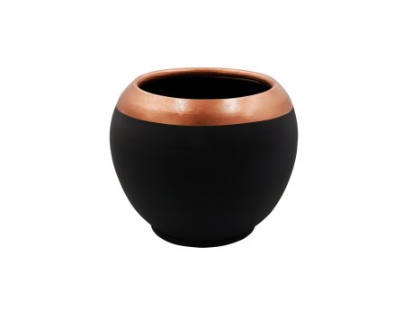 WALLXPERT Decorative Pot saksija Sirius 15 Black Brown