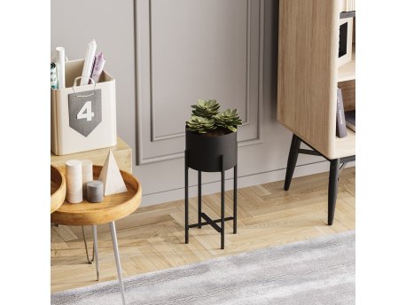 WALLXPERT Decorative Pot crna saksija GED 026