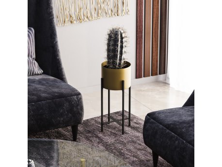 WALLXPERT Decorative Pot zlatno crna saksija GED 026 A