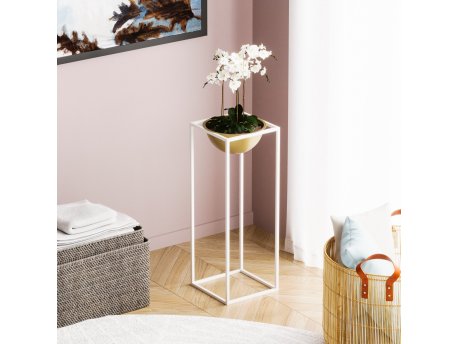 WALLXPERT Decorative Pot zlatno bela GED 021 C
