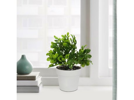 WALLXPERT Decorative Pot Bela Zelena 241346