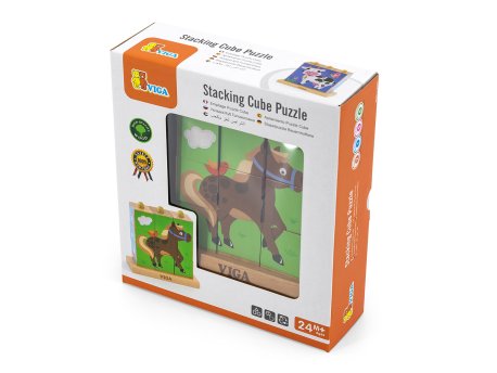 PERTINI Viga puzzle kockice - životinje sa farme