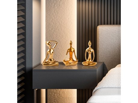 WALLXPERT Set ukrasnih predmeta (3 komada) figure Yoga
