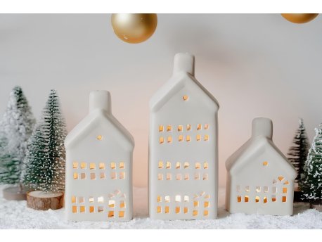 WALLXPERT Set ukrasnih predmeta (3 komada) bele boje CY0681