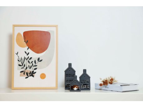 WALLXPERT Set ukrasnih predmeta (3 komada) Homes Set Anthracite