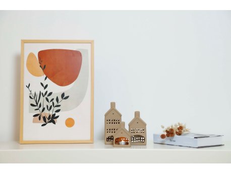 WALLXPERT Set ukrasnih predmeta (3 komada) Homes Set Beige