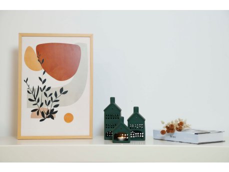WALLXPERT Set ukrasnih predmeta (3 komada) Homes Set Green
