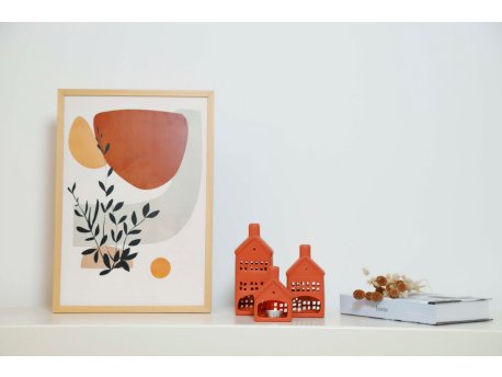 WALLXPERT Set ukrasnih predmeta (3 komada) Homes Set Orange