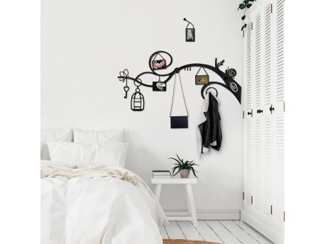 WALLXPERT Metalna zidna kuka crna Agac