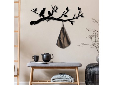 WALLXPERT Metalna zidna kuka crna boja Escaped Birds