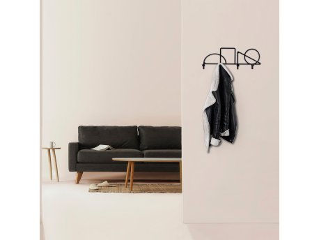 WALLXPERT Metalna zidna kuka crna boja Geometric 2