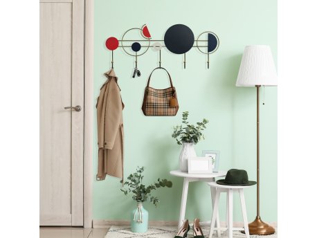 WALLXPERT Metalna zidna kuka multicolor Lydia
