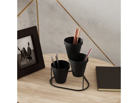 WALLXPERT Crni Dekorativni metalni pribor GED 014