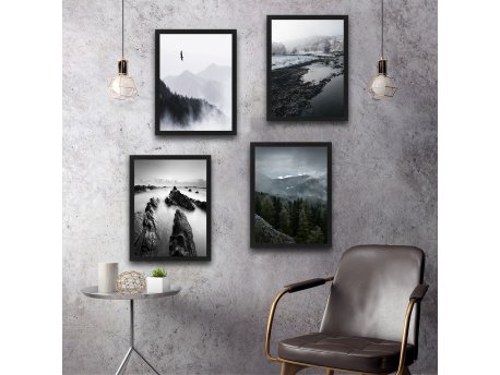 WALLXPERT Dekorativna slika u okviru (4 komada) Fly Set